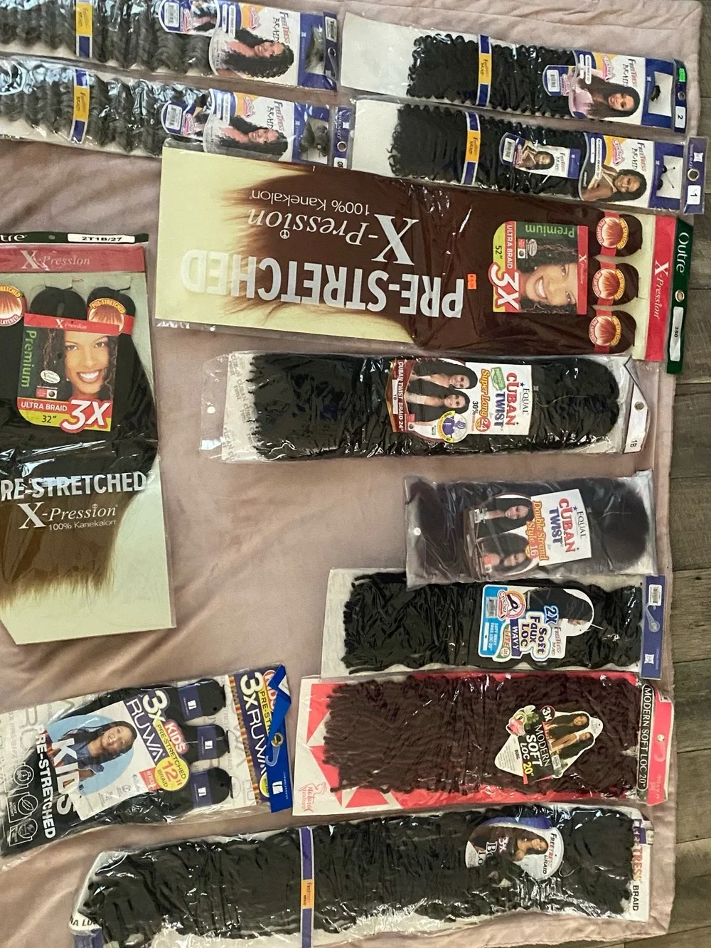 Pre-Stretched Synthetic Crochet Braiding Hair - Black -